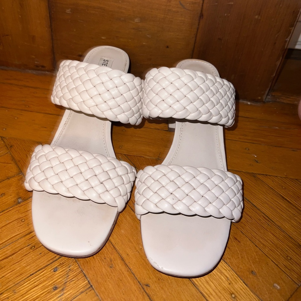 Steve Madden mule sandals ivory